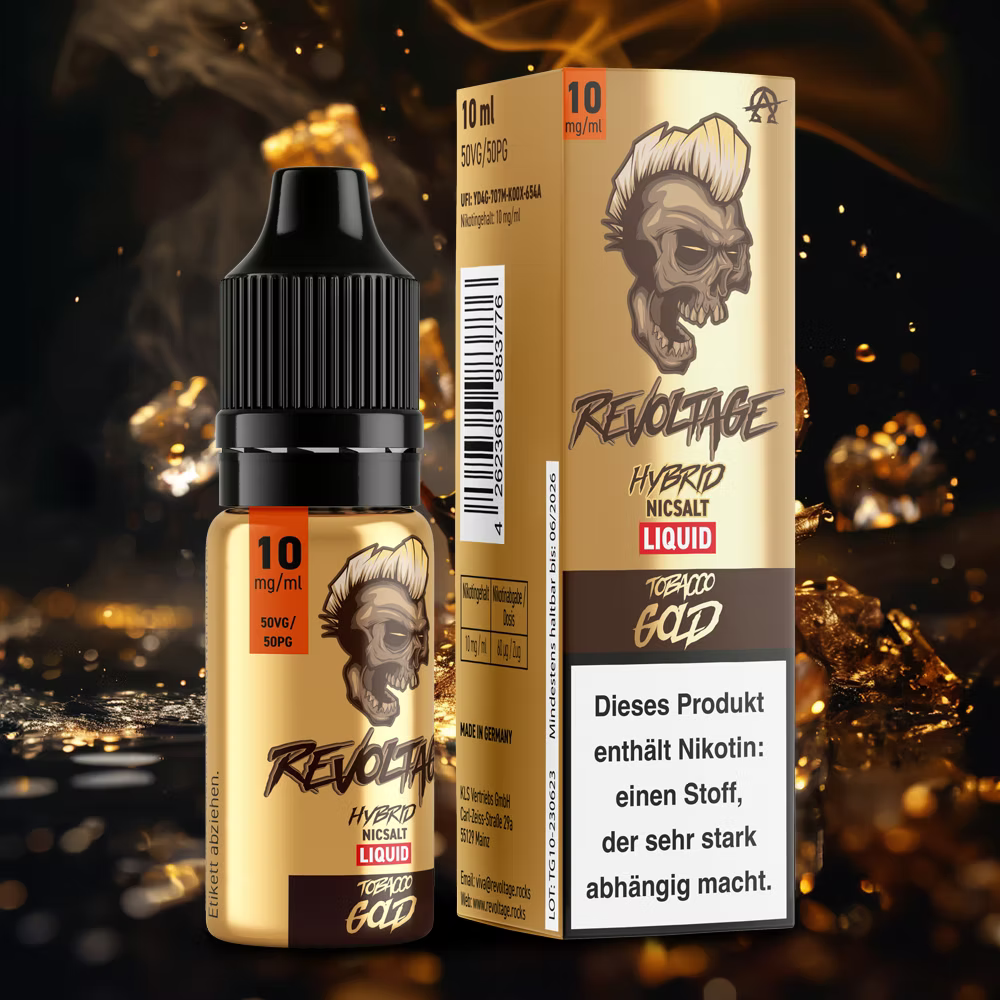 REVOLTAGE Tobacco Gold Hybrid Nikotinsalz Liquid 10 ml 10mg