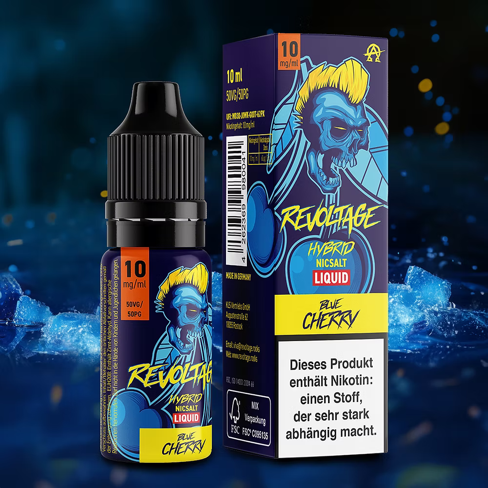 REVOLTAGE Blue Cherry Hybrid Nikotinsalz Liquid 10 ml 10mg