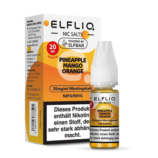 ELFBAR ELFLIQ - Pineapple Mango Orange Nikotinsalz Liquid 10 ml
