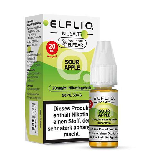 ELFBAR ELFLIQ - Sour Apple Nikotinsalz Liquid 10 ml