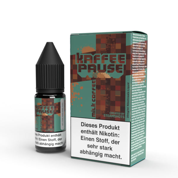 KAFFEEPAUSE by Steamshots Milk Coffee Nikotinsalz Liquid 10ml