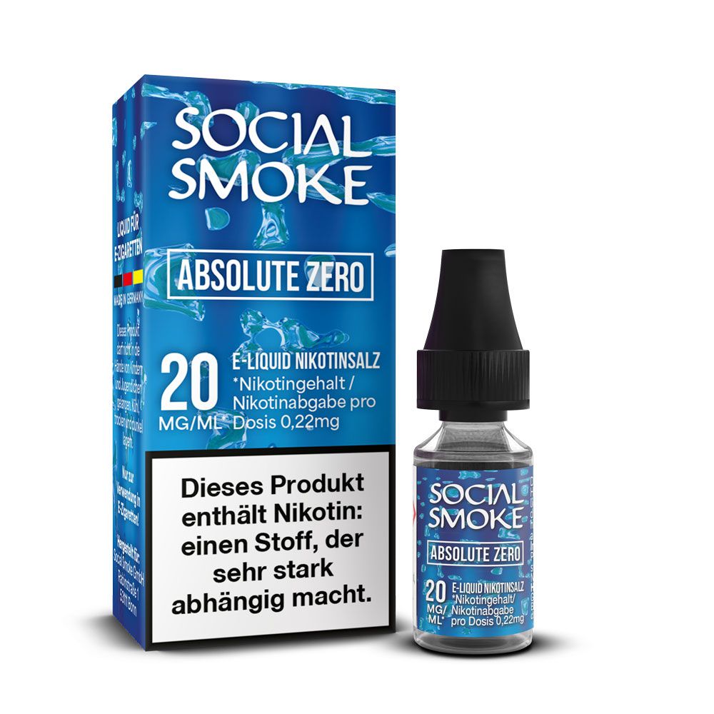 Social Smoke Absolute Zero Nikotinsalz Liquid 10 ml 20mg