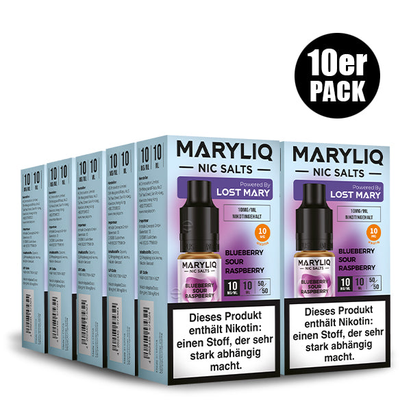 LOST MARY MARYLIQ Blueberry Sour Raspberry Nikotinsalz Liquid 10 ml