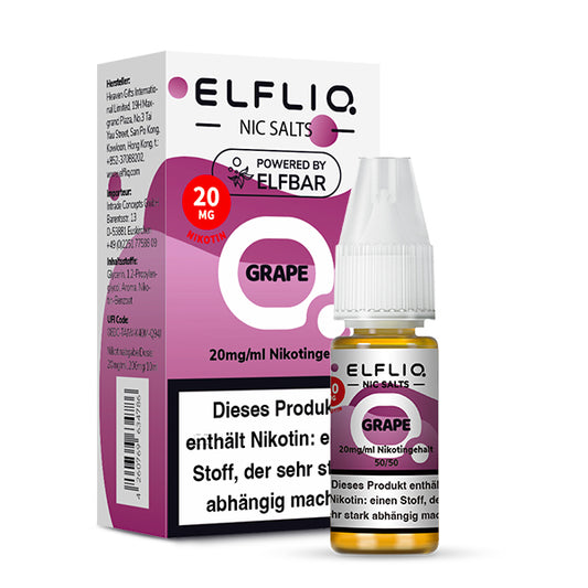 ELFBAR ELFLIQ - Grape Nikotinsalz Liquid 10 ml