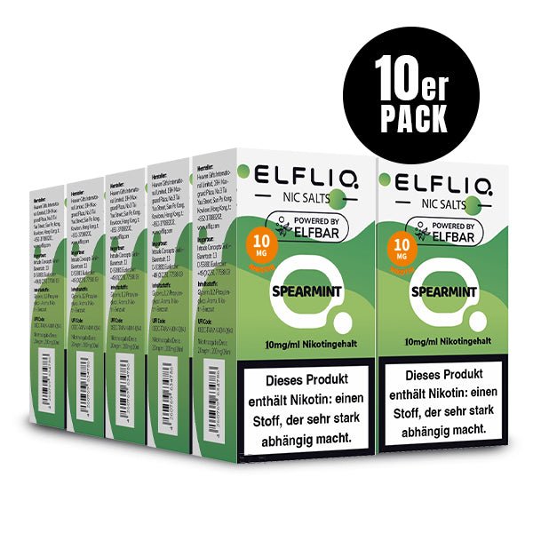 ELFBAR ELFLIQ Spearmint Nikotinsalz Liquid 10 ml 10mg