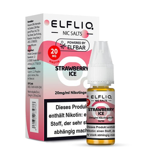 ELFBAR ELFLIQ Strawberry Ice Nikotinsalz Liquid 10 ml 10mg