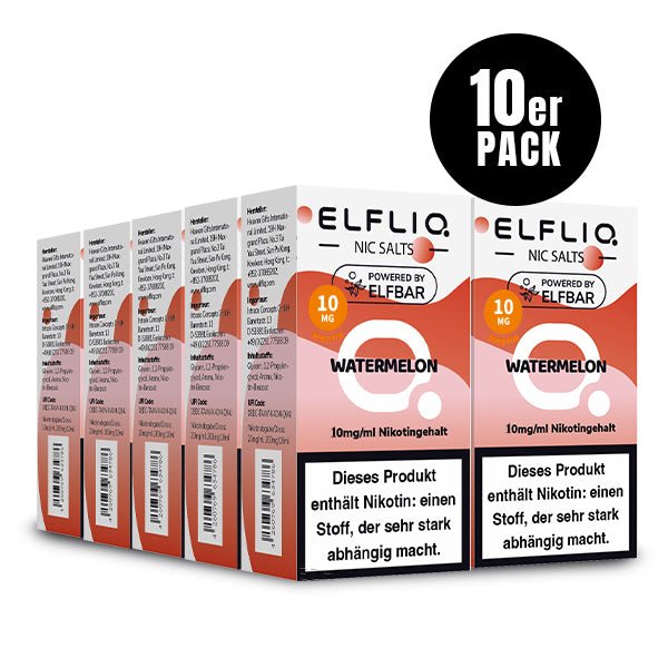 ELFBAR ELFLIQ Watermelon Nikotinsalz Liquid 10 ml 10mg