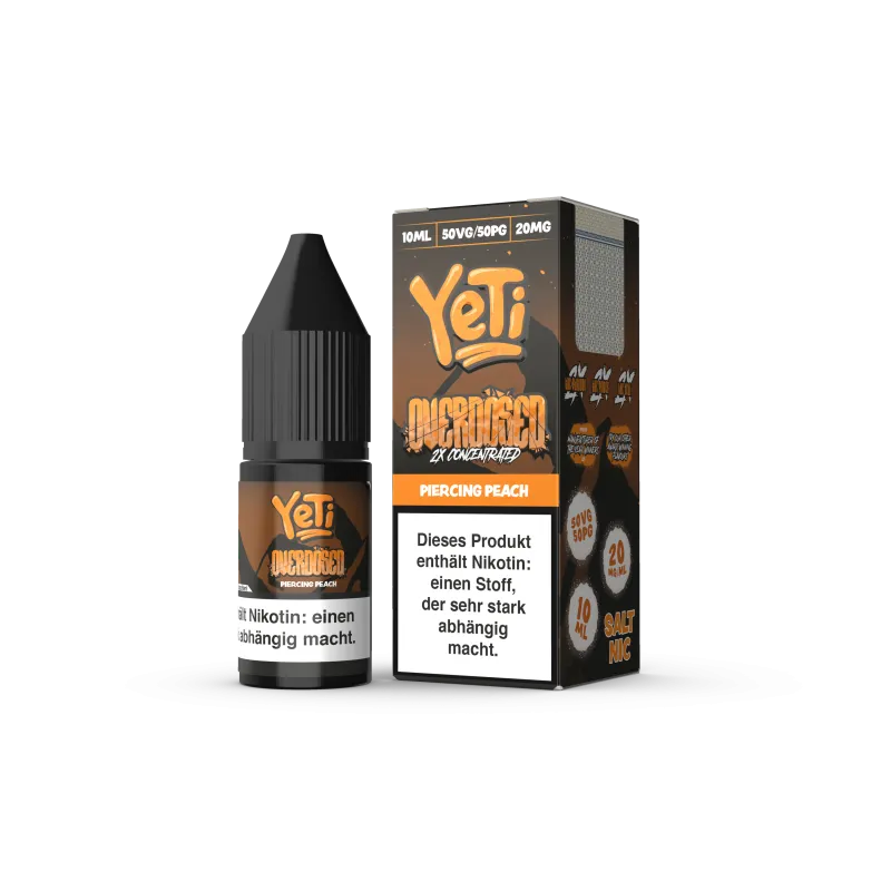 Yeti Piercing Peach Nikotinsalz Overdosed 10ml