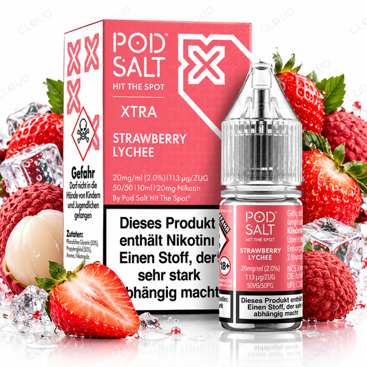 POD SALT XTRA Strawberry Lychee Nikotinsalz Liquid 10 ml