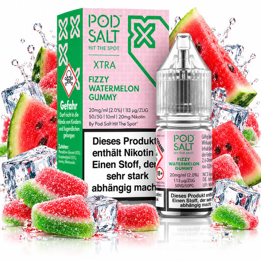 POD SALT XTRA Fizzy Watermelon Gummy Nikotinsalz Liquid 10 ml