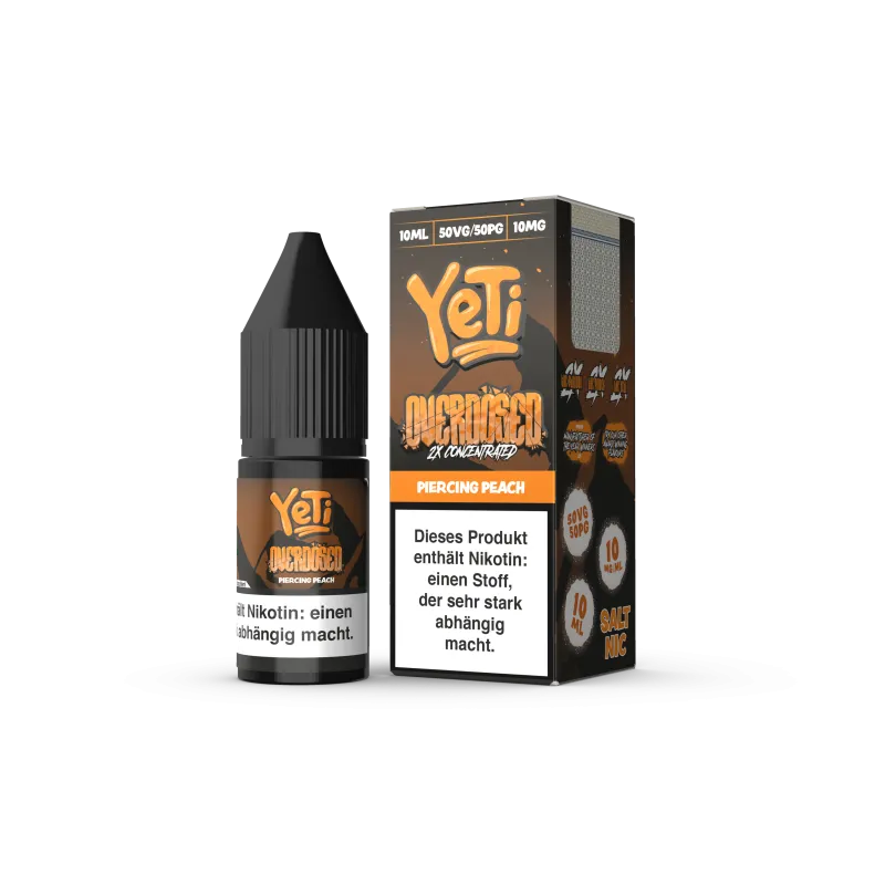 Yeti Piercing Peach Nikotinsalz Overdosed 10ml