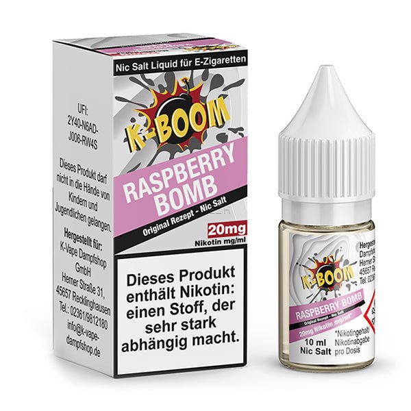 K-BOOM Raspberry Bomb Nikotinsalz Liquid 10 ml 20mg