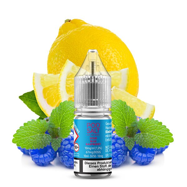 Pod Salt Xtra Sour Blue Raspberry Nikotinsalz Liquid 10 ml 10mg