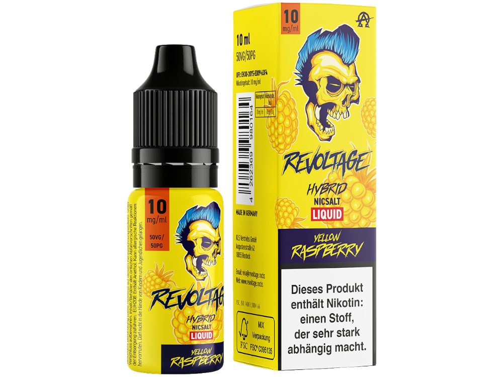 REVOLTAGE - Yellow Raspberry- Hybrid Nikotin Salz Liquid