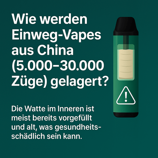 „Warum Einweg-Vapes aus China gefährlich sein können – das Problem mit alter Watte"
