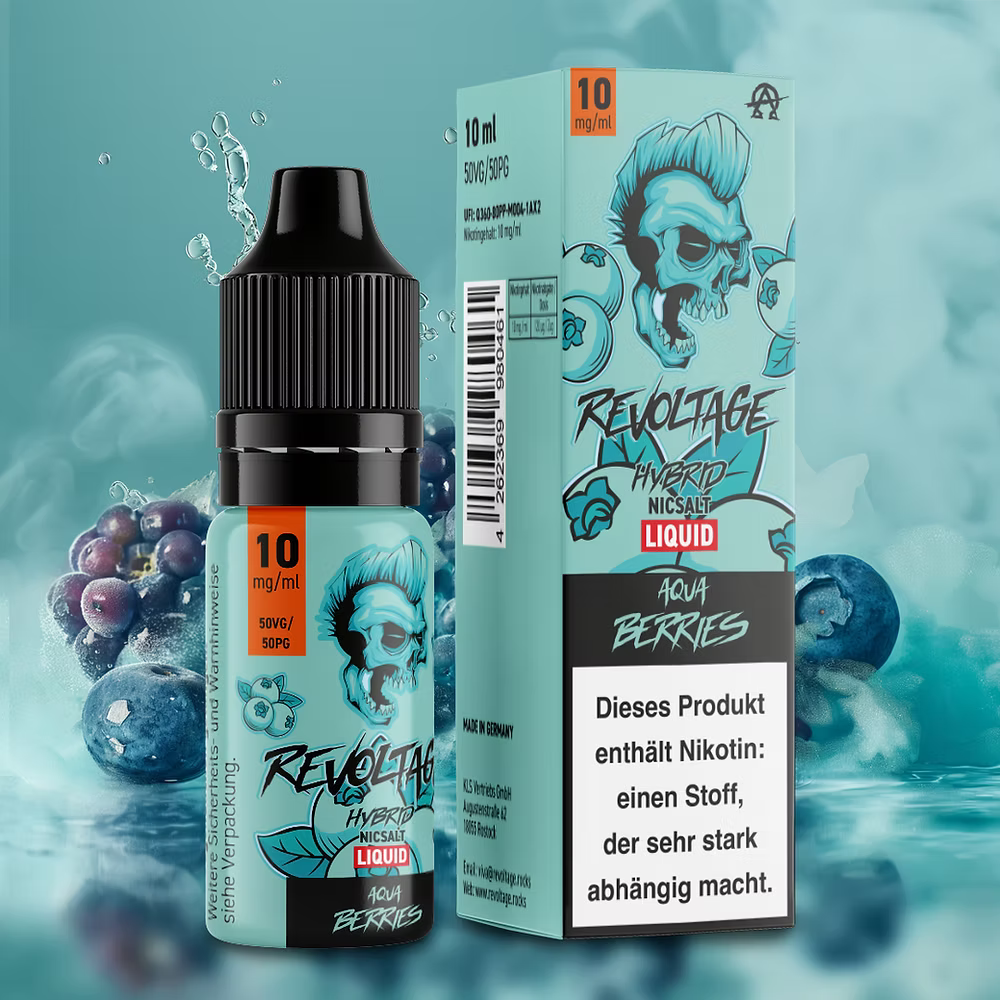 REVOLTAGE Aqua Berries Hybrid Nikotinsalz Liquid 10 ml 10mg