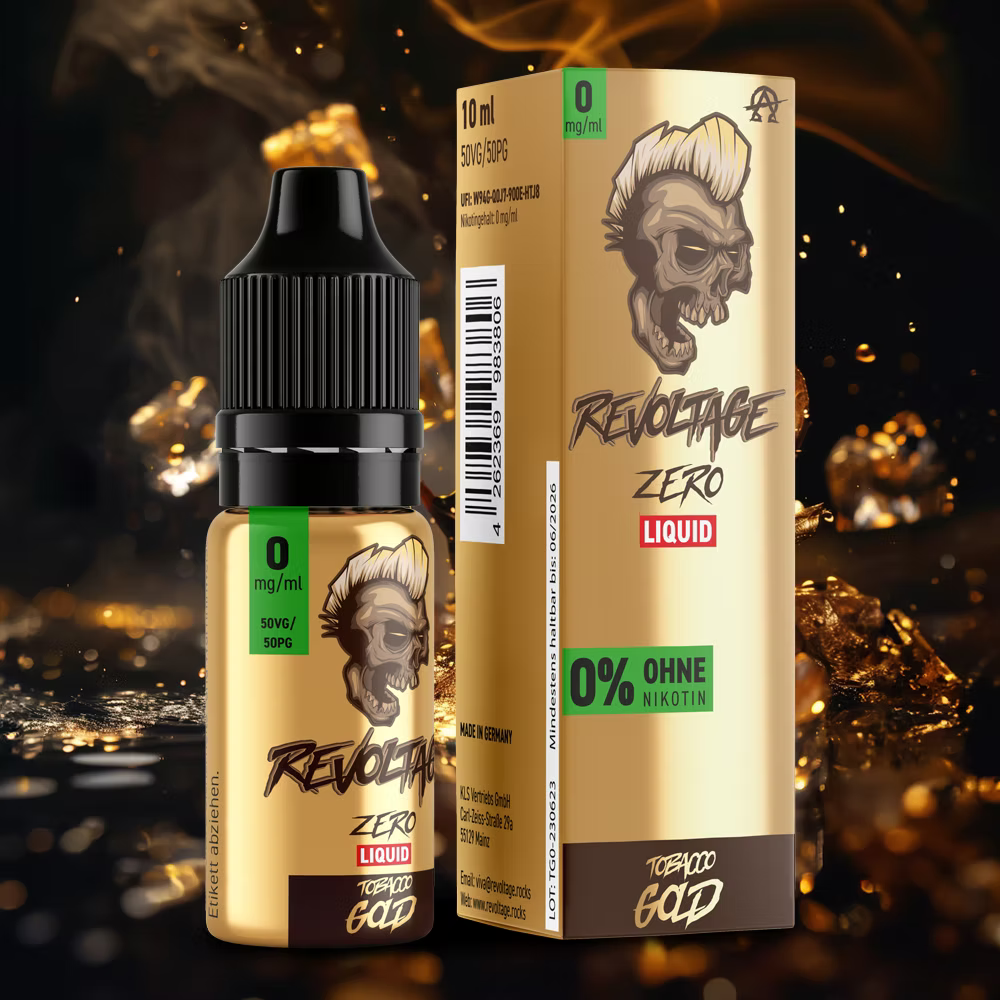 REVOLTAGE Tobacco Gold Hybrid Nikotinsalz Liquid 10 ml 0mg