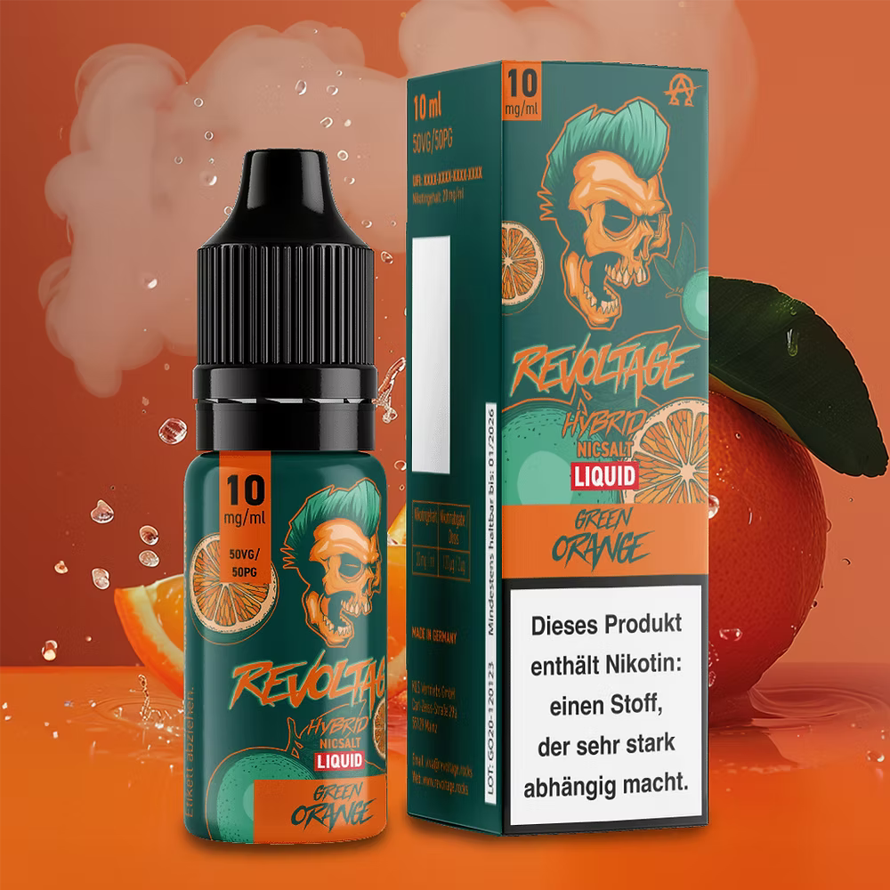 REVOLTAGE - Green Orange Hybrid Nikotinsalz Liquid 10 ml