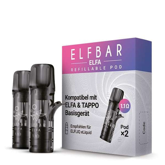 2x Elfbar ELFA Refillable Pod - YASIRZ E - Zigaretten Onlineshop