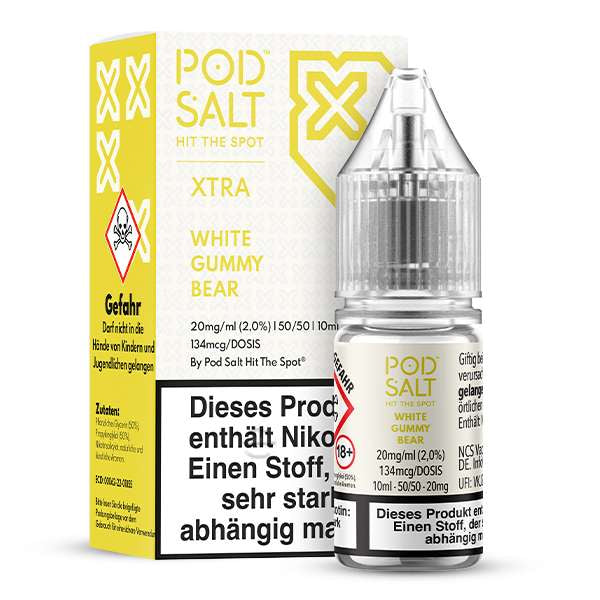 Pod Salt Xtra - White Gummy Bear Nikotinsalz Liquid 10ml