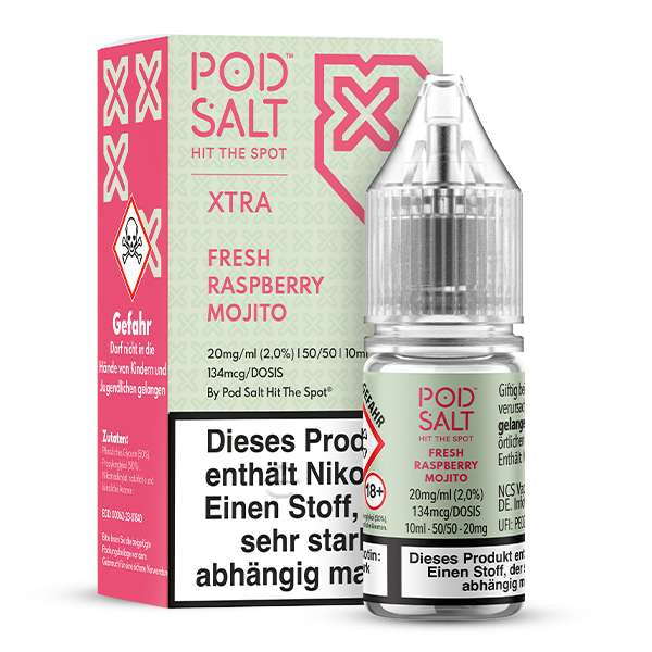 Pod Salt Xtra - Fresh Raspberry Mojito Nikotinsalz Liquid 10ml