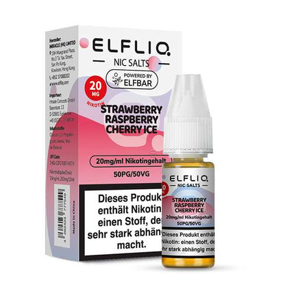 ELFBAR ELFLIQ Strawberry Raspberry Cherry Ice Nikotinsalz Liquid 10 ml