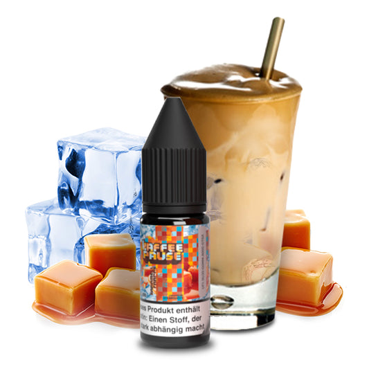 KAFFEEPAUSE by Steamshots Karamell Frapé Ice Nikotinsalz Liquid 10ml