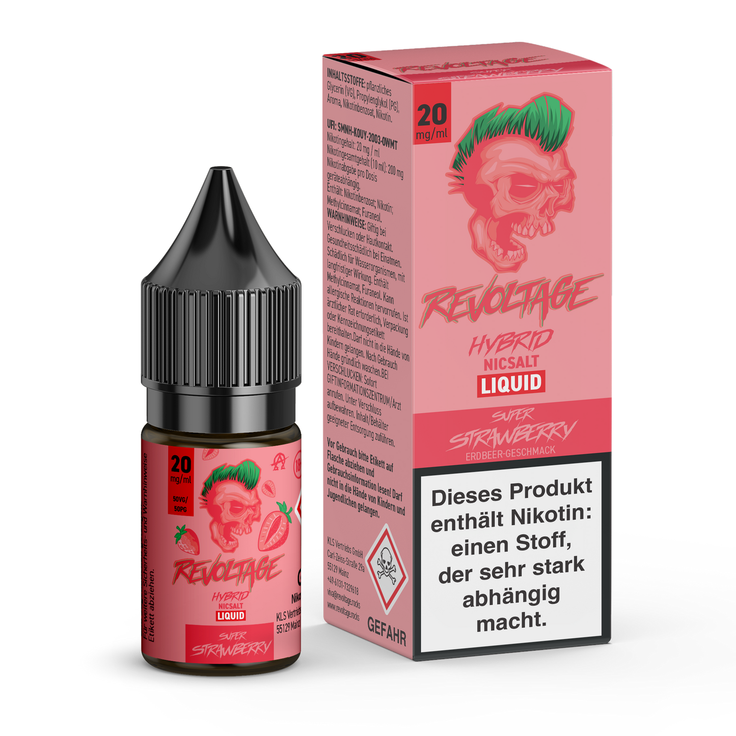 REVOLTAGE - Super Strawberry - Hybrid Nikotin Salz Liquid