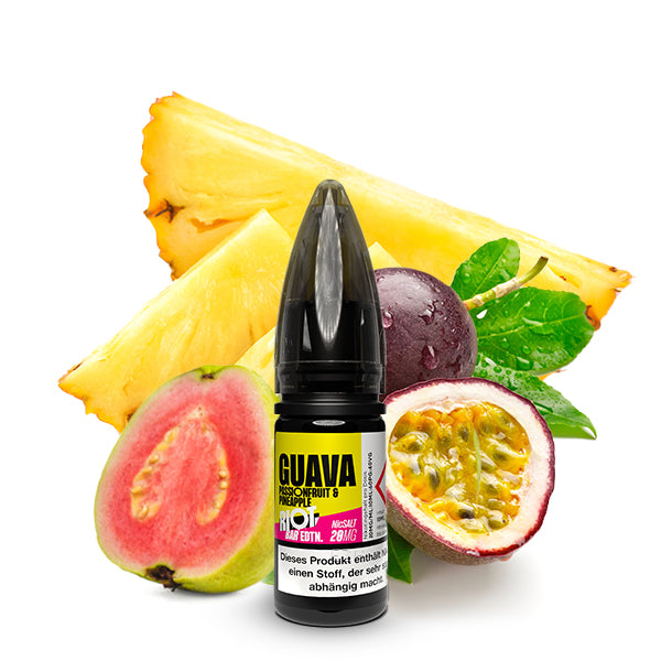 RIOT SQUAD BAR EDITION Guava, Passionfruit & Pineapple Nikotinsalz Liquid 10 ml