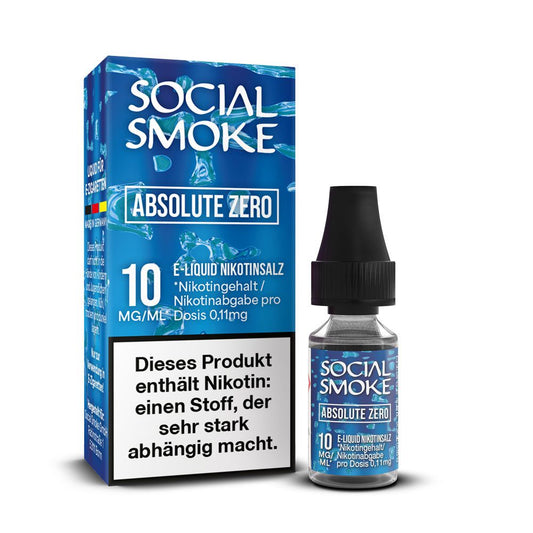Social Smoke Absolute Zero Nikotinsalz Liquid 10 ml 10mg