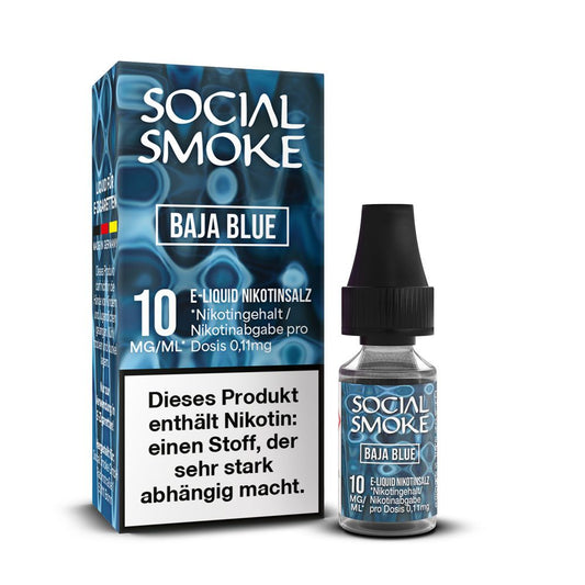 Social Smoke Baja Blue Nikotinsalz Liquid 10 ml 10mg