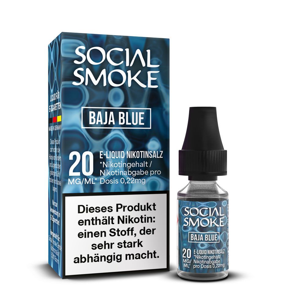 Social Smoke Baja Blue Nikotinsalz Liquid 10 ml 20mg