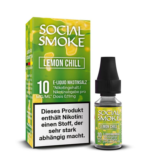 Social Smoke Lemon Chill Nikotinsalz Liquid 10 ml 10mg