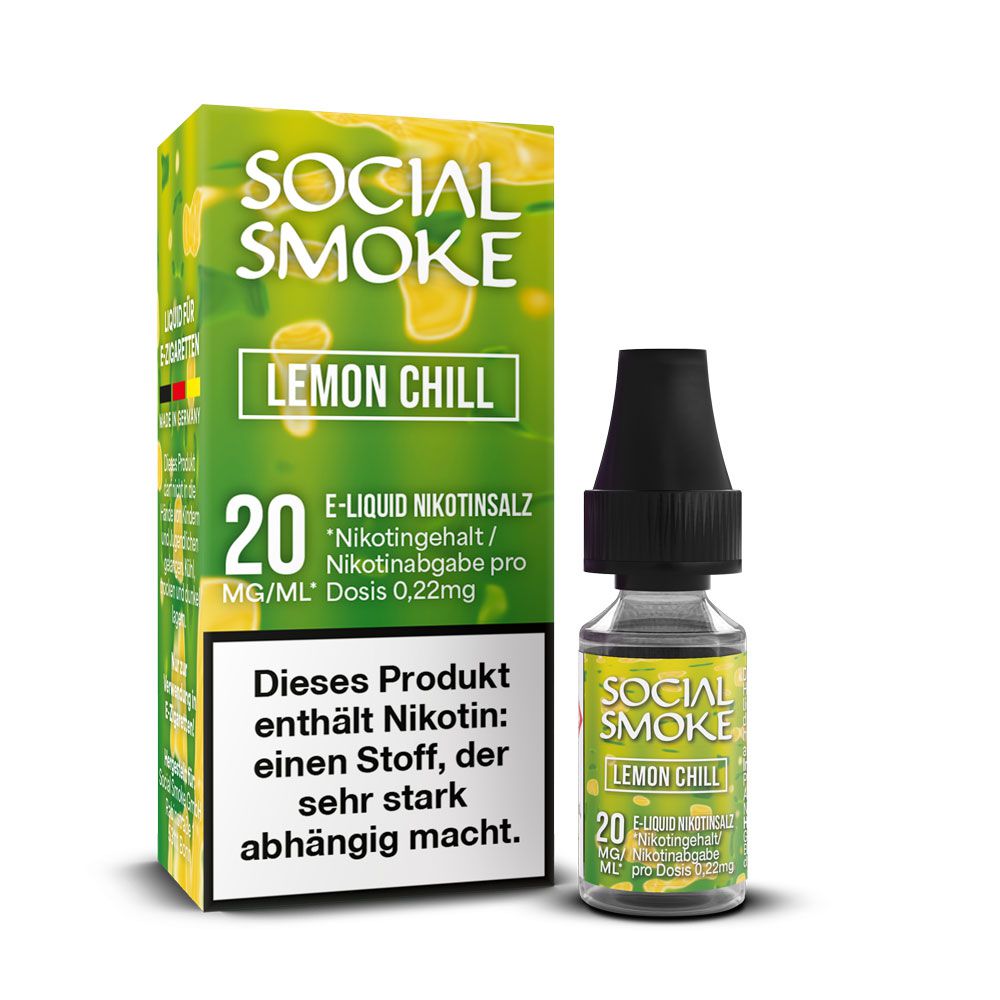 Social Smoke Lemon Chill Nikotinsalz Liquid 10 ml 20mg