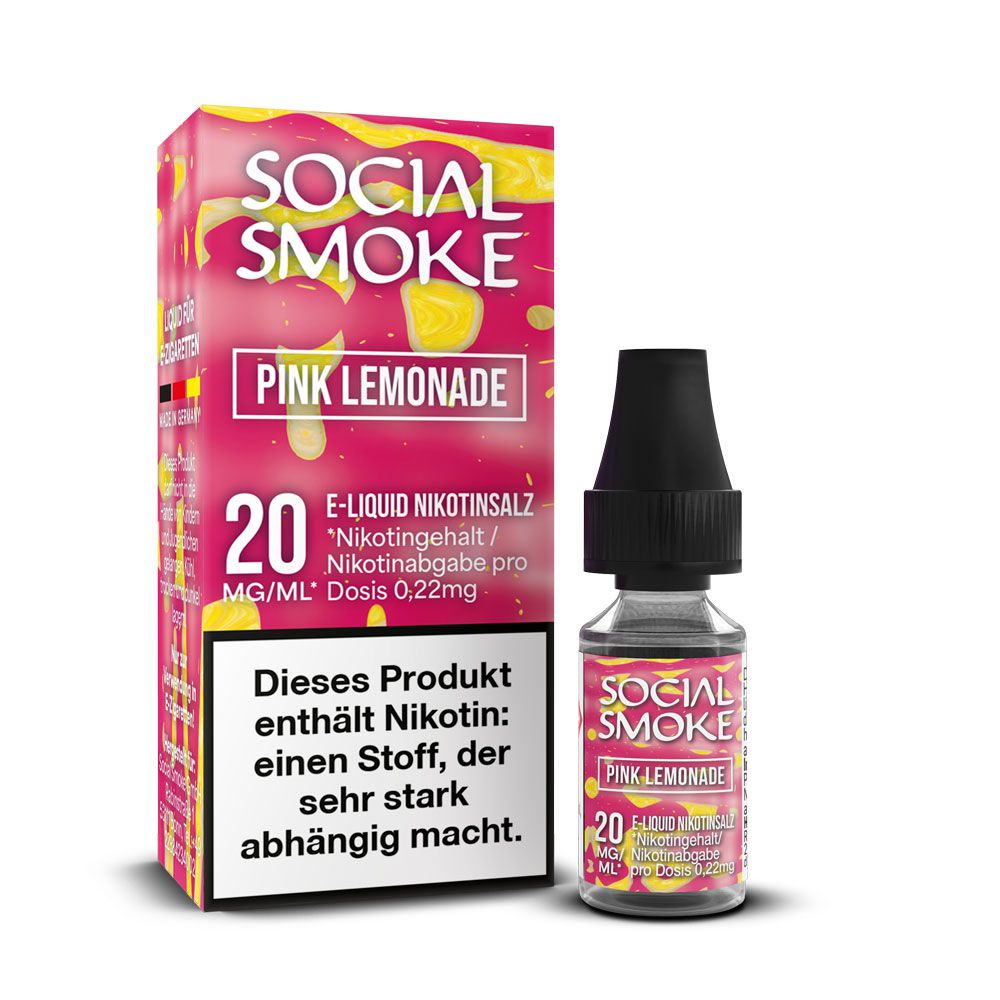 Social Smoke Pink Lemonade Nikotinsalz Liquid 10 ml 20mg
