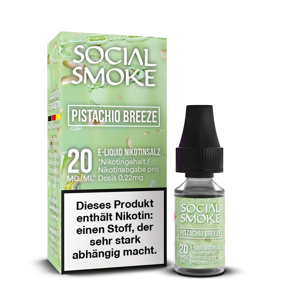 Social Smoke Pistachio Breeze Nikotinsalz Liquid 10 ml 20mg