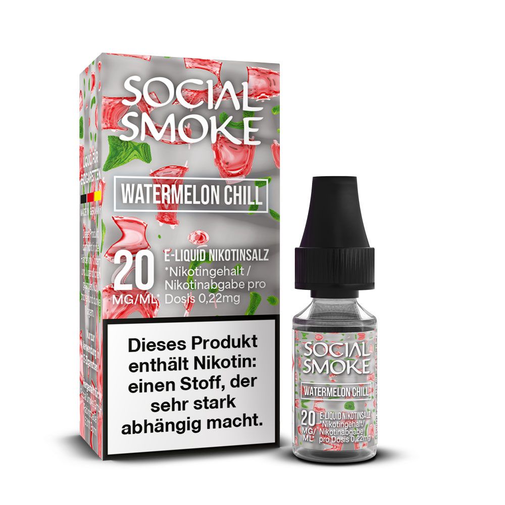 Social Smoke Watermelon Chill Nikotinsalz Liquid 10 ml 20mg