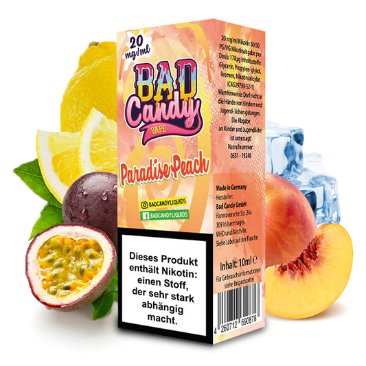 Bad Candy Liquids Paradise Peach Nikotinsalz Liquid 10ml