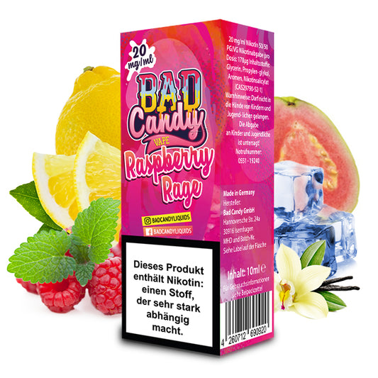 Bad Candy Liquids Raspberry Rage Nikotinsalz Liquid 10ml