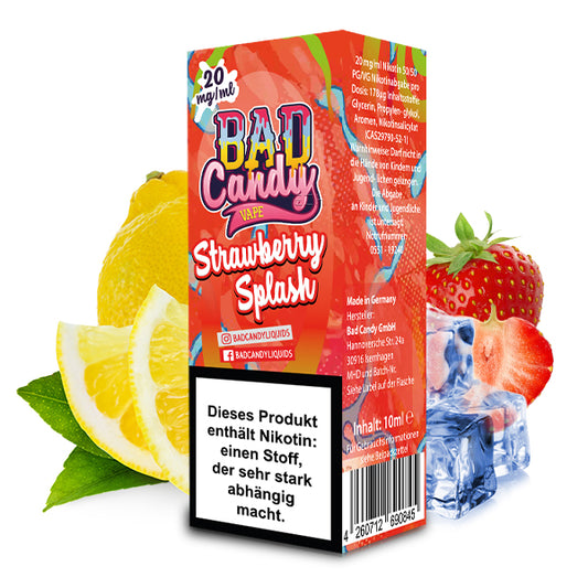 Bad Candy Liquids Strawberry Splash Nikotinsalz Liquid 10ml