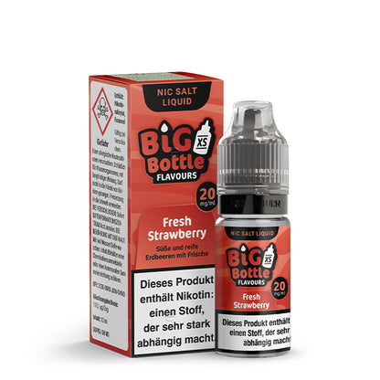 BIG BOTTLE Fresh Strawberry Nikotinsalz Liquid 10 ml