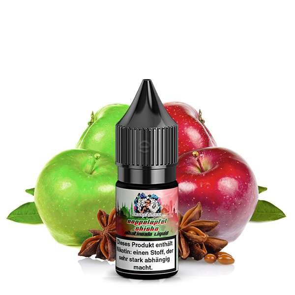 Dampfdidas Doppelapfel Shisha Nikotinsalz Liquid 10 ml 20mg