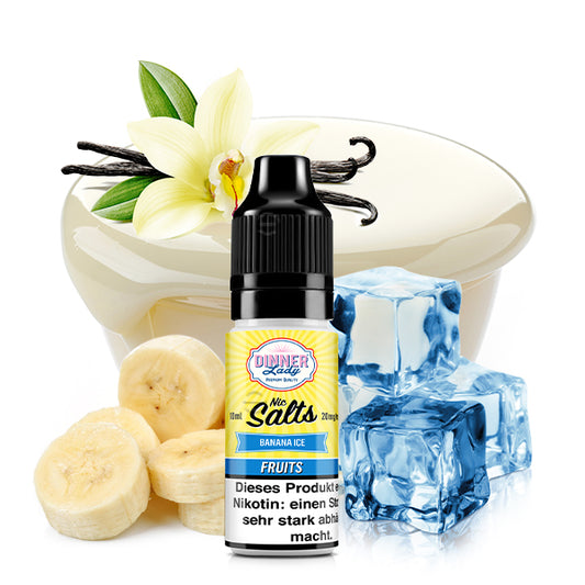 DINNER LADY Banana Ice Nikotinsalz Liquid 10 ml