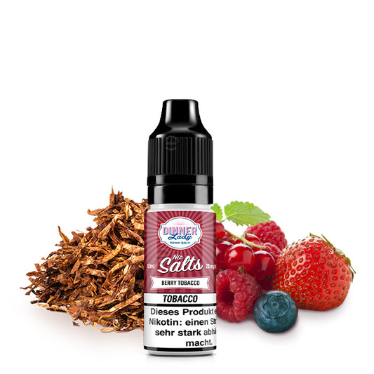 DINNER LADY Berry Tobacco Nikotinsalz Liquid 10 ml