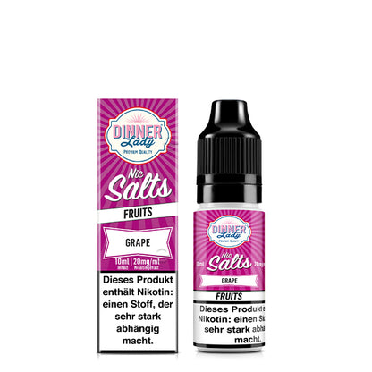 DINNER LADY Grape Nikotinsalz Liquid 10 ml