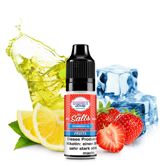 DINNER LADY Strawberry Ice Nikotinsalz Liquid 10 ml