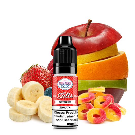 DINNER LADY Sweet Fruits Nikotinsalz Liquid 10 ml