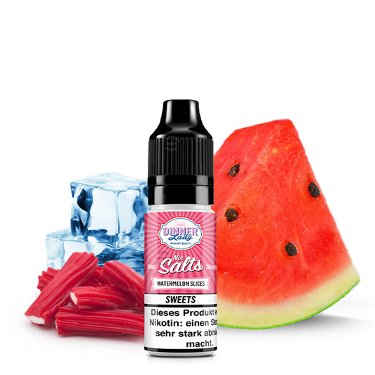 DINNER LADY Watermelon Slices Nikotinsalz Liquid 10 ml