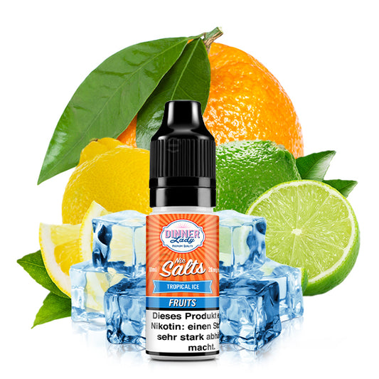 DINNER LADY Tropical Ice Nikotinsalz Liquid 10 ml