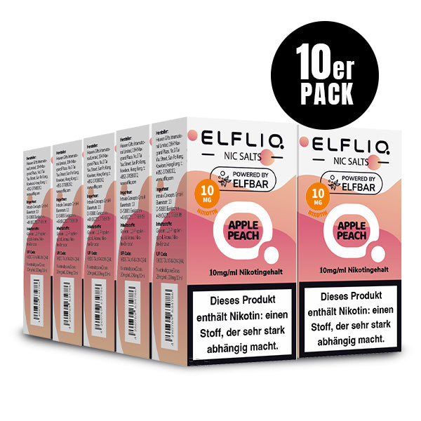 ELFBAR ELFLIQ Apple Peach Nikotinsalz Liquid 10 ml